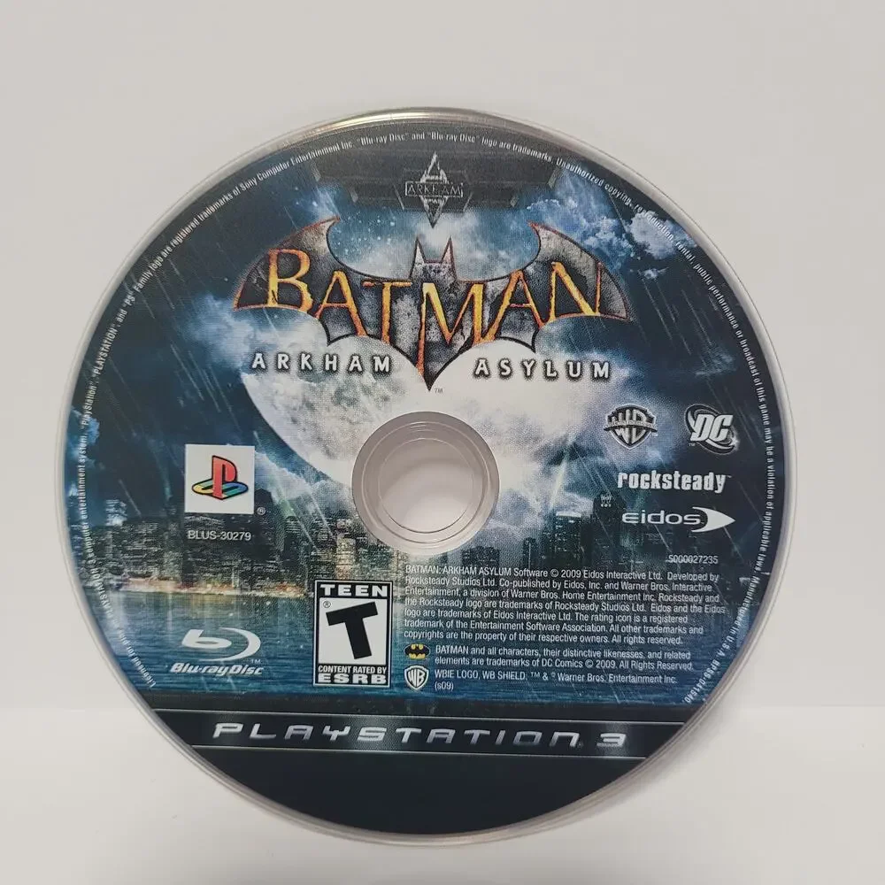 Batman: Arkham Asylum (Sony PlayStation 3, PS3 Game 2009) With Manual PRE-OWNED